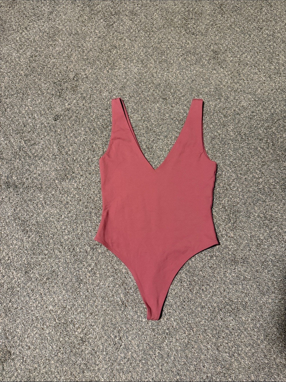Aritzia Babaton Pink V-Neck Bodysuit